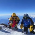 Simone Moro in vetta al Nanga Parbat