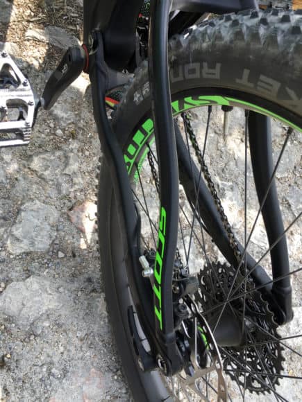 La particolare forma del carro posteriore