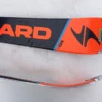 Dettaglio della spatola e del fianco dello Sci Blizzard RC Ti