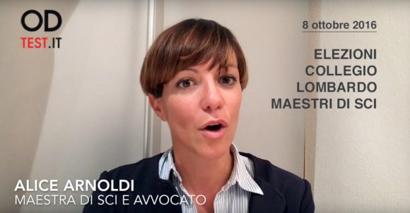 La candidata al Collegio regionale lombardo dei maestri di sci, Alice Arnoldi