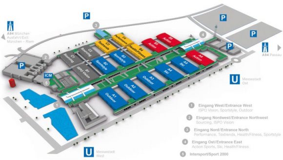 La mappa dei padiglioni di Ispo Monaco 2017