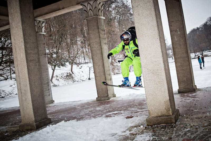 Filip Flisar nel centro di Maribor (foto Red Bull)