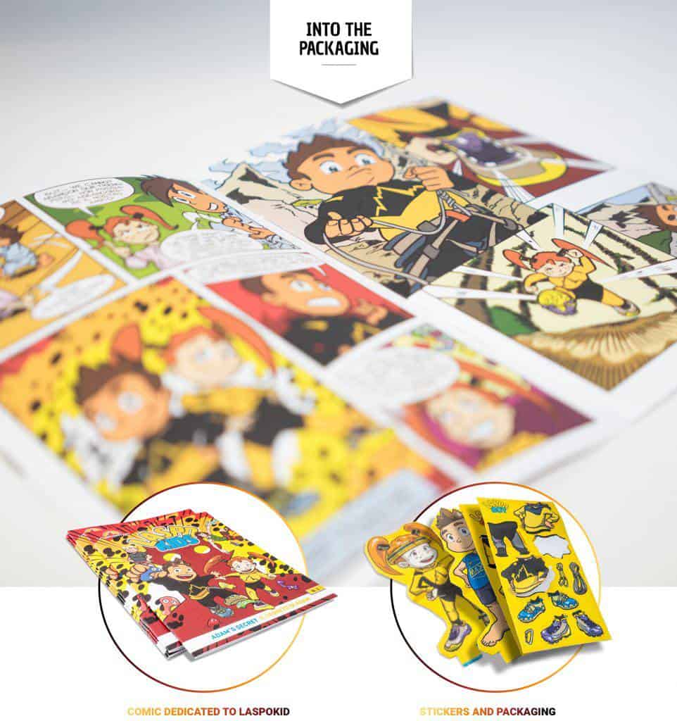 Il packaging della collezione Laspokid
