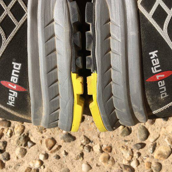 I talloni della Kayland Gravity GTX, sagomati e ad alta protezione dagli impatti