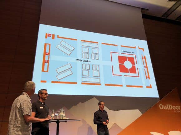 Lo schema dei nuovi padiglioni di Outdoor by Ispo
