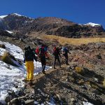 In salita verso la cima Sud