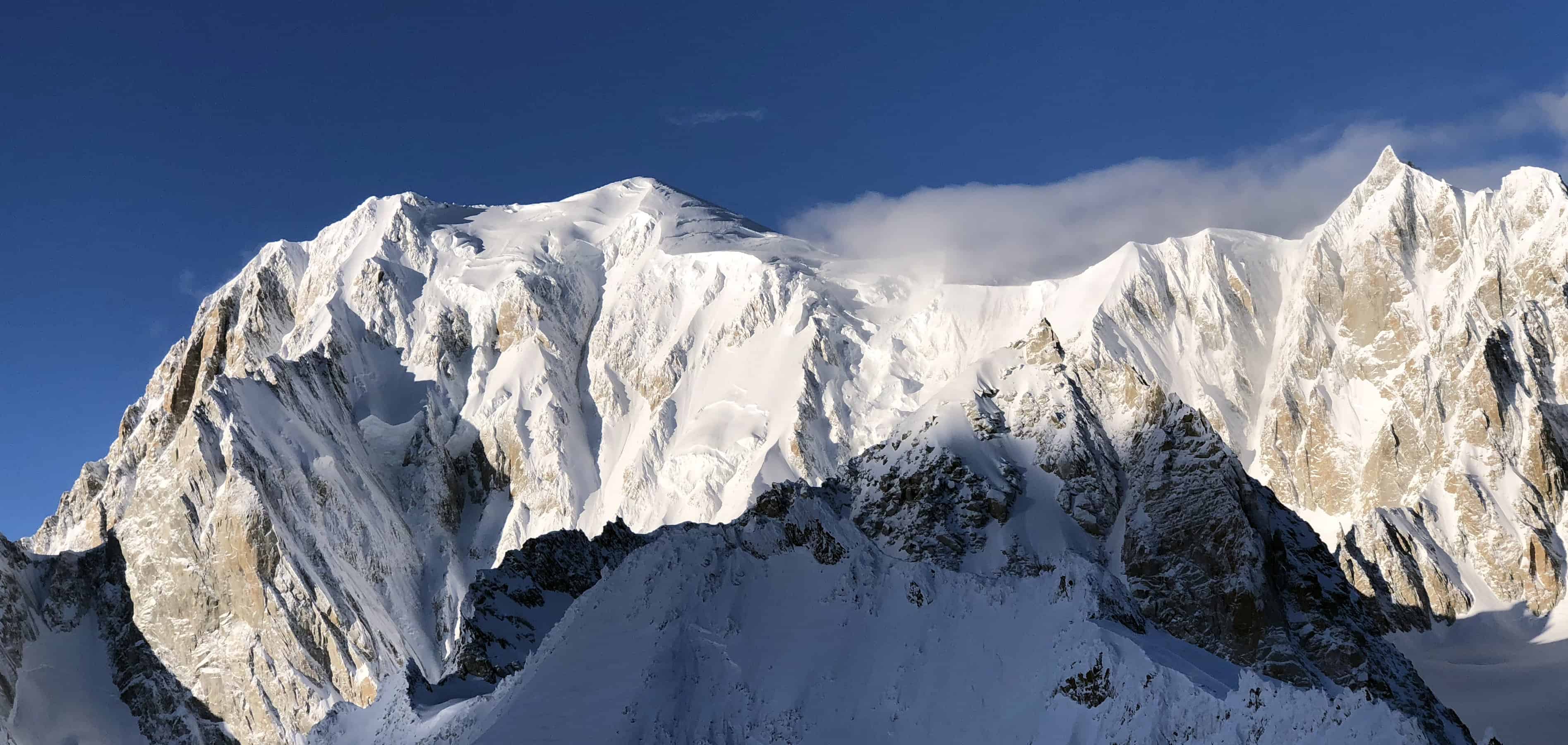 Il Monte Bianco visto dallo Skyway
