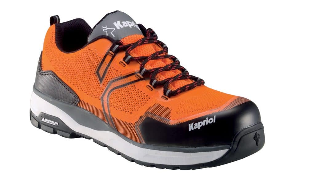 Il modello K-La Mans, con suola Michelin, in colore orange.