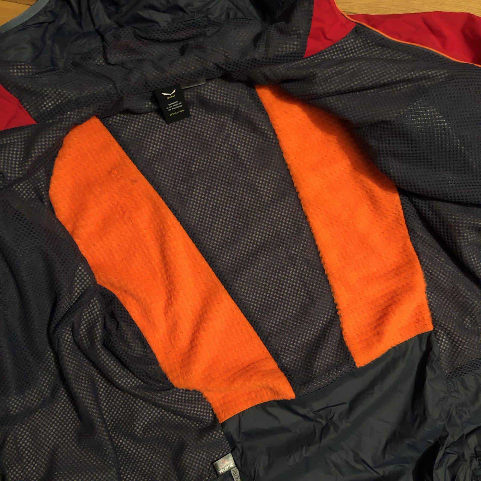 Giacca Salewa Sesvenna PTC Alpha, inserto interno in Polartec