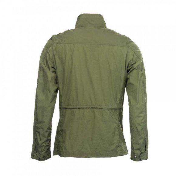 La giacca "urban" Woolrich Light Travel in colore verde, vista posteriore