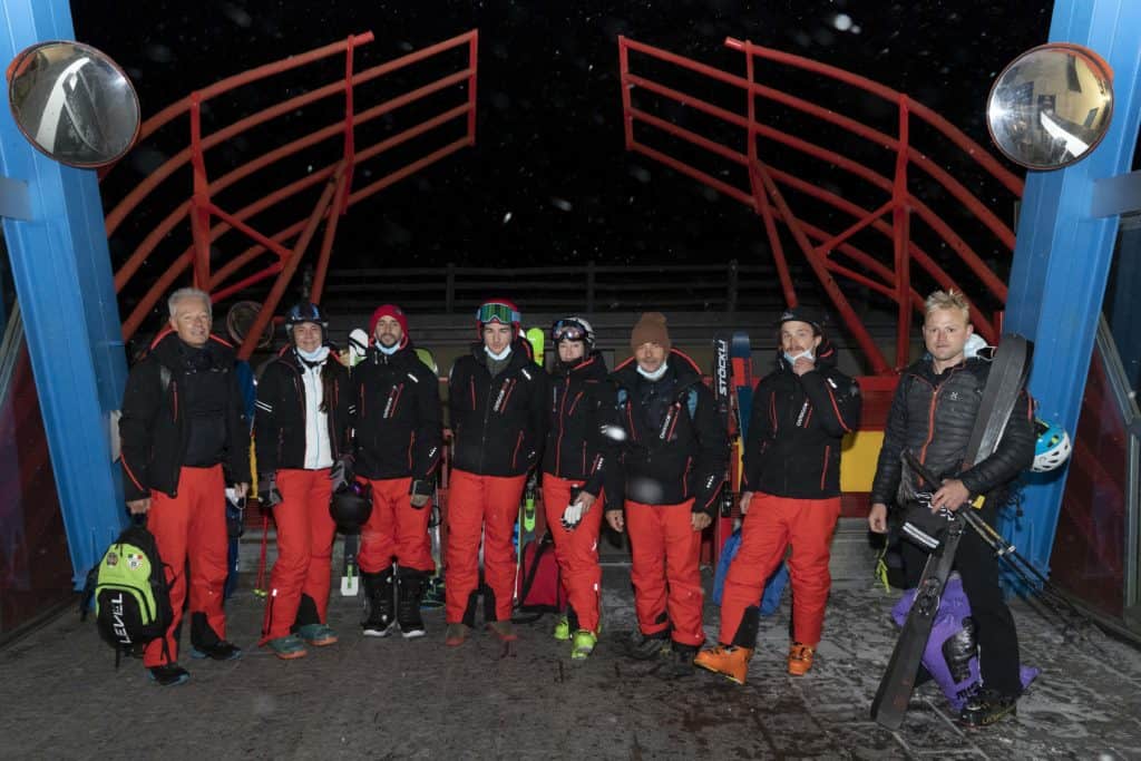 Ore 6,45 in funivia: inizia la giornata di test