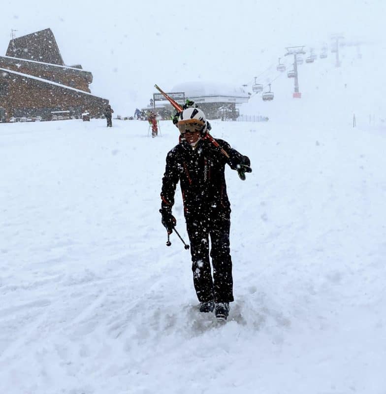 Alfredo Tradati, a Cervinia, dicembre 2020