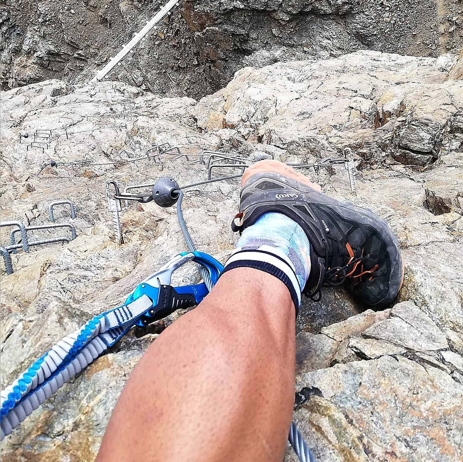 Aku Rock in azione su via ferrata