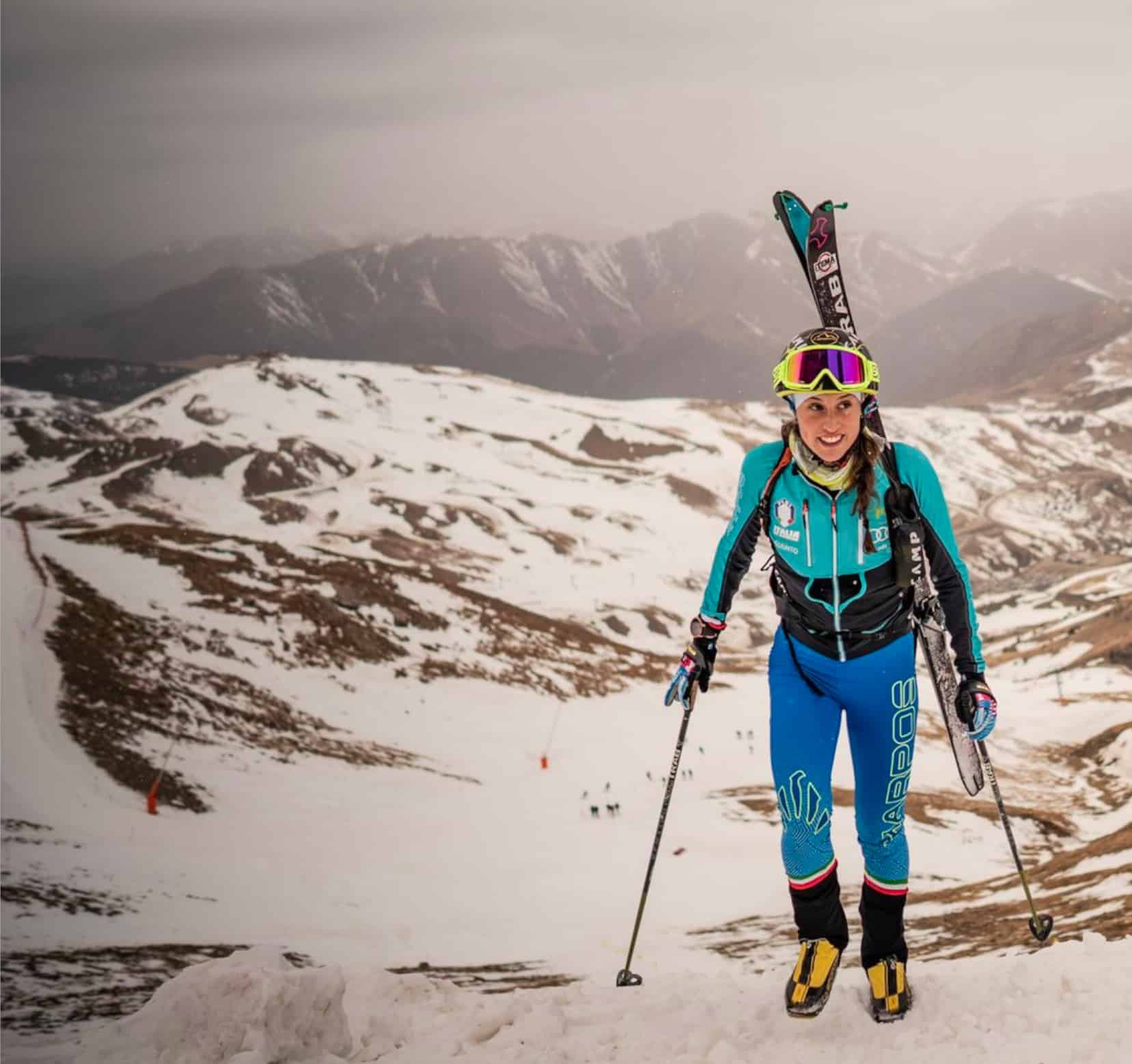 Giulia Murada sci spalle allenamento