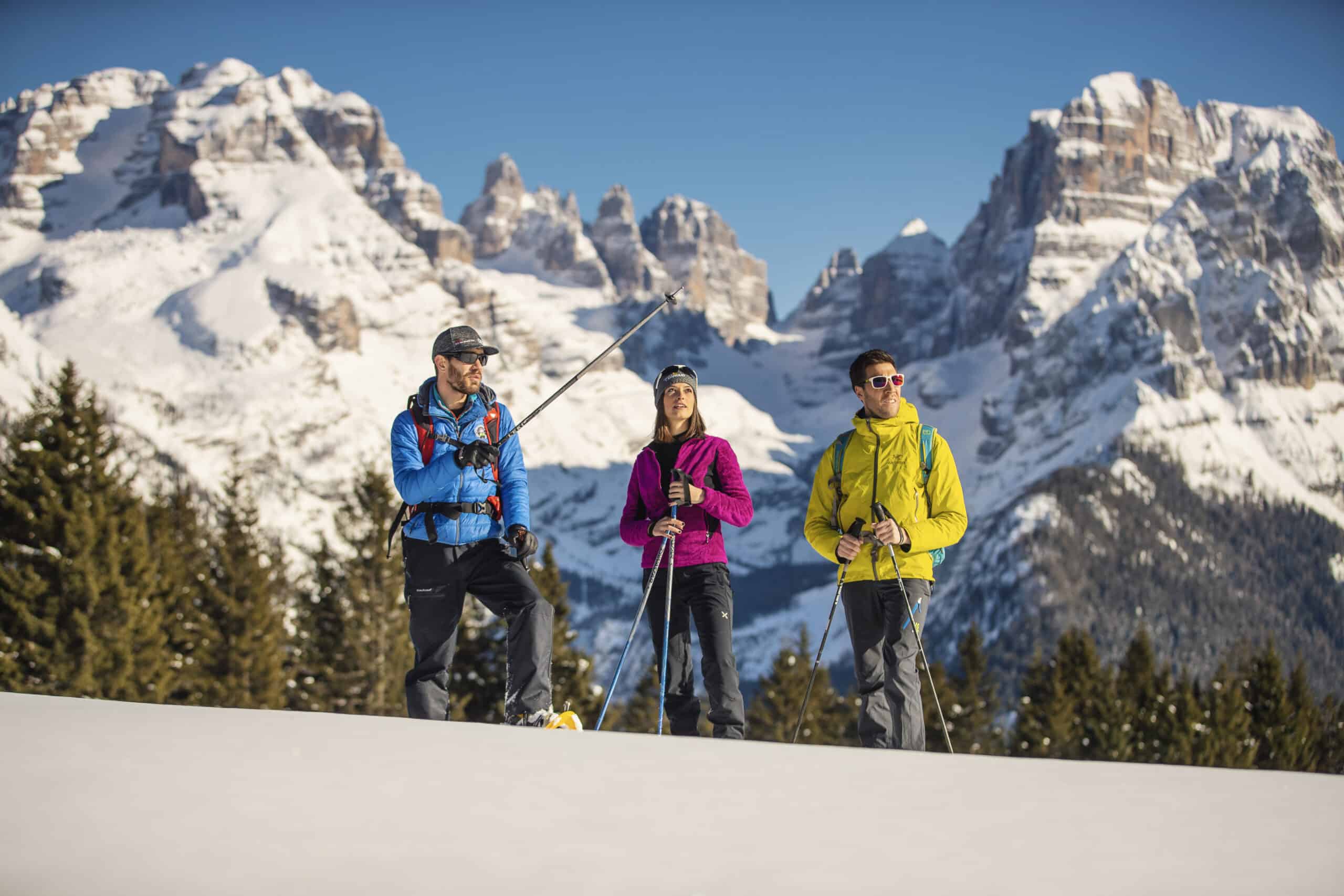 itinerari con le ciaspole a madonna di campiglio