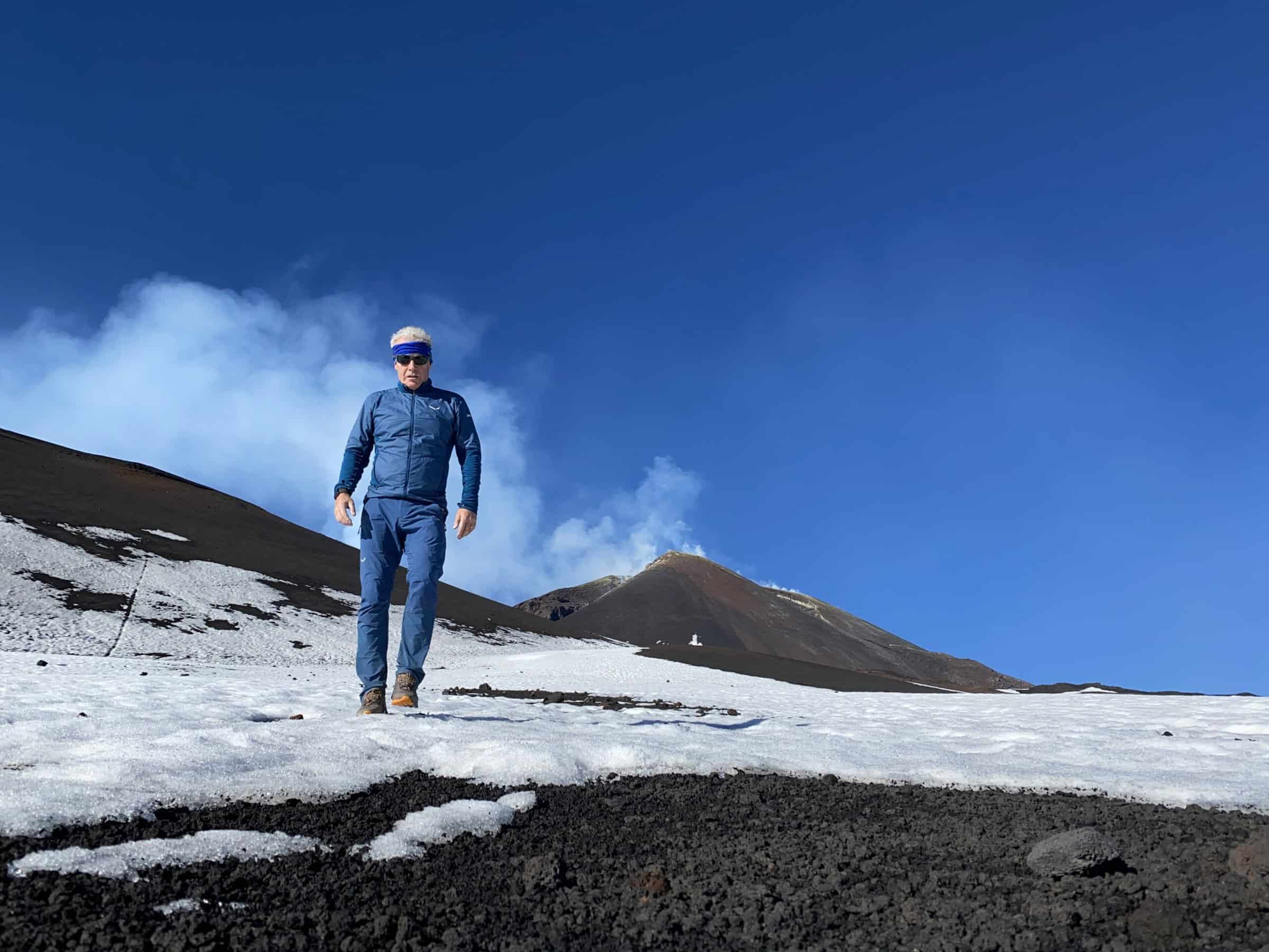 Test della Aku Flyrock GTX: arrivo sull'Etna, a quota 2885 metri.