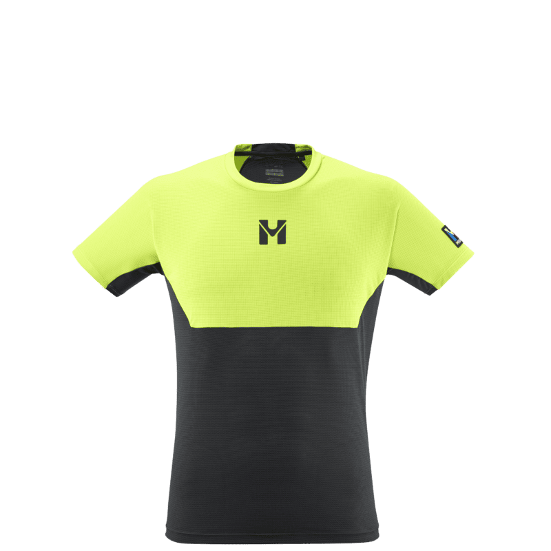 Millet Trilogy Sky TS SS, maglia da uomo maniche corte da sky running, in verde e grigio.