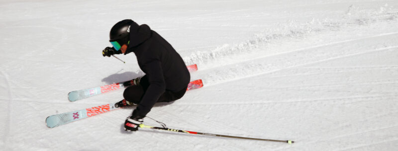 Pietro Dalmasso durante una "piega" a Pampeago.