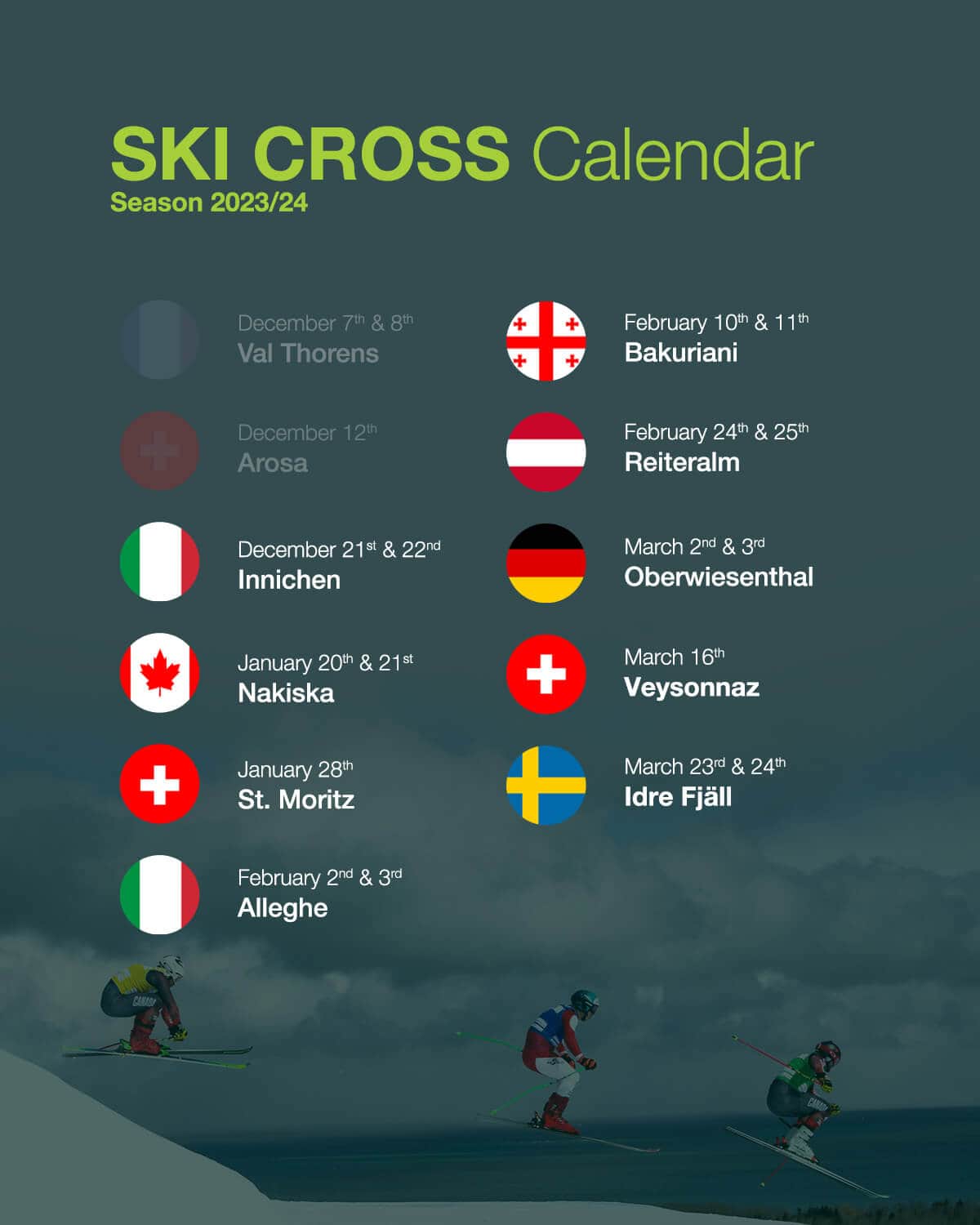 Ski Cross Calendario