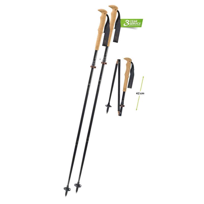 Komperdell FXP4 Summit-Vario, esteso e ripiegato.