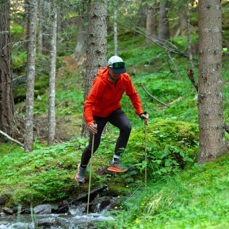 Passaggio tecnico durante il test del bastone Komperdell Bayamo.
