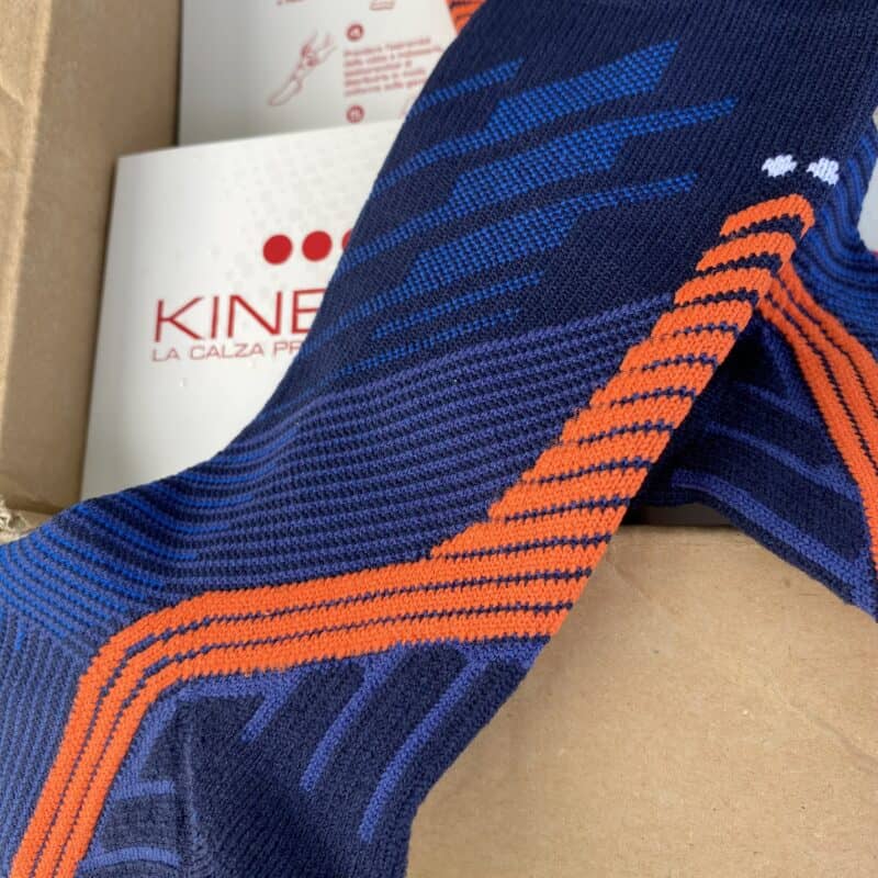 Kinesia Achilles Crew, particolare della costruzione brevettata con tecnologia Sensory a fibre interlacciate.