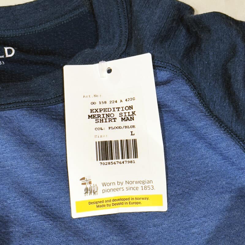 Devold Egga Grid Merino Jkt Man, mix di lana merino e seta.