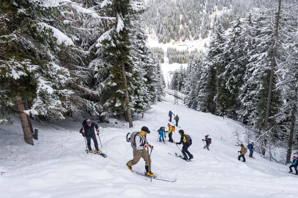 In salita lungo "La Linea" a Skimofestival 2025. (Ph. G. Meneghello)