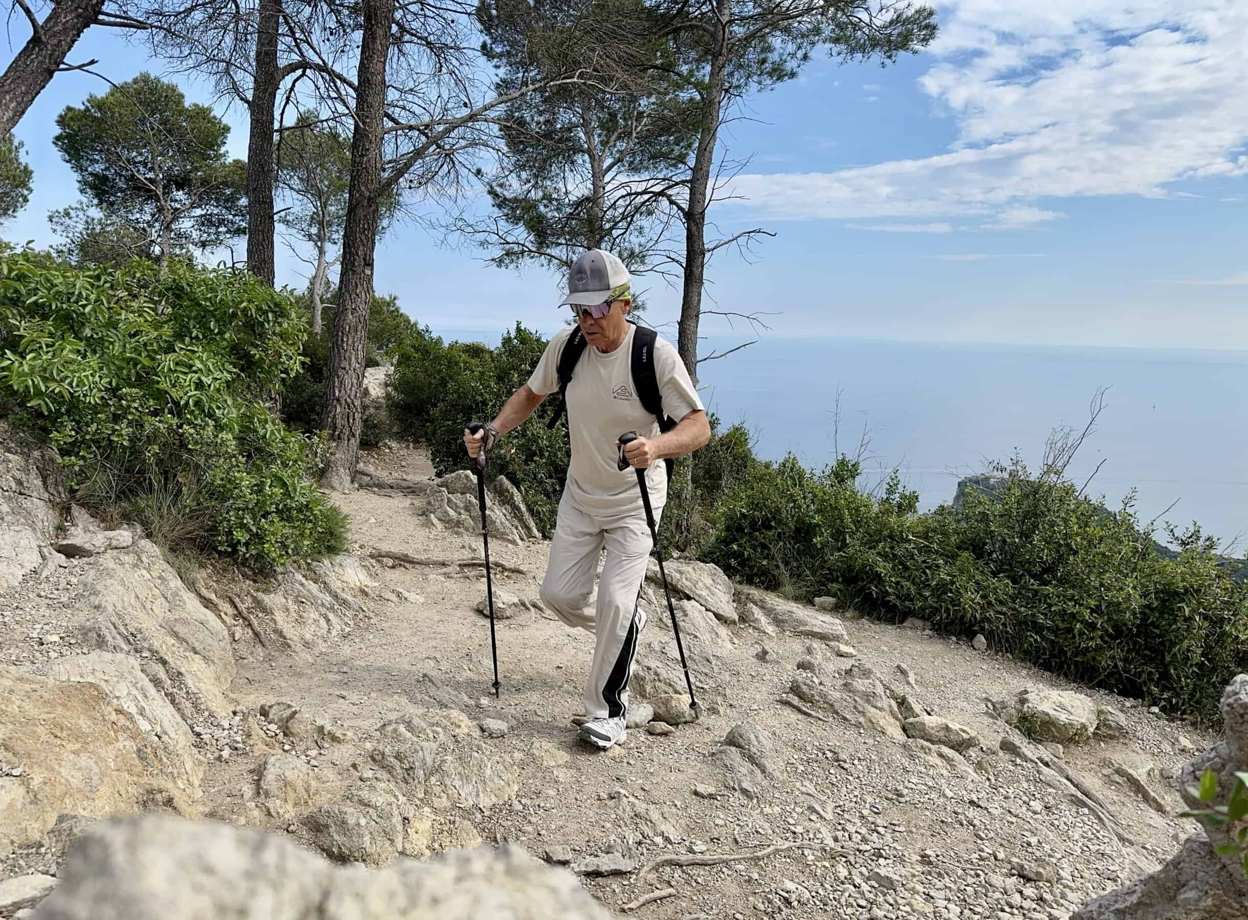 In azione sul sentiero di Capo Noli con l'occhiale The Blade.