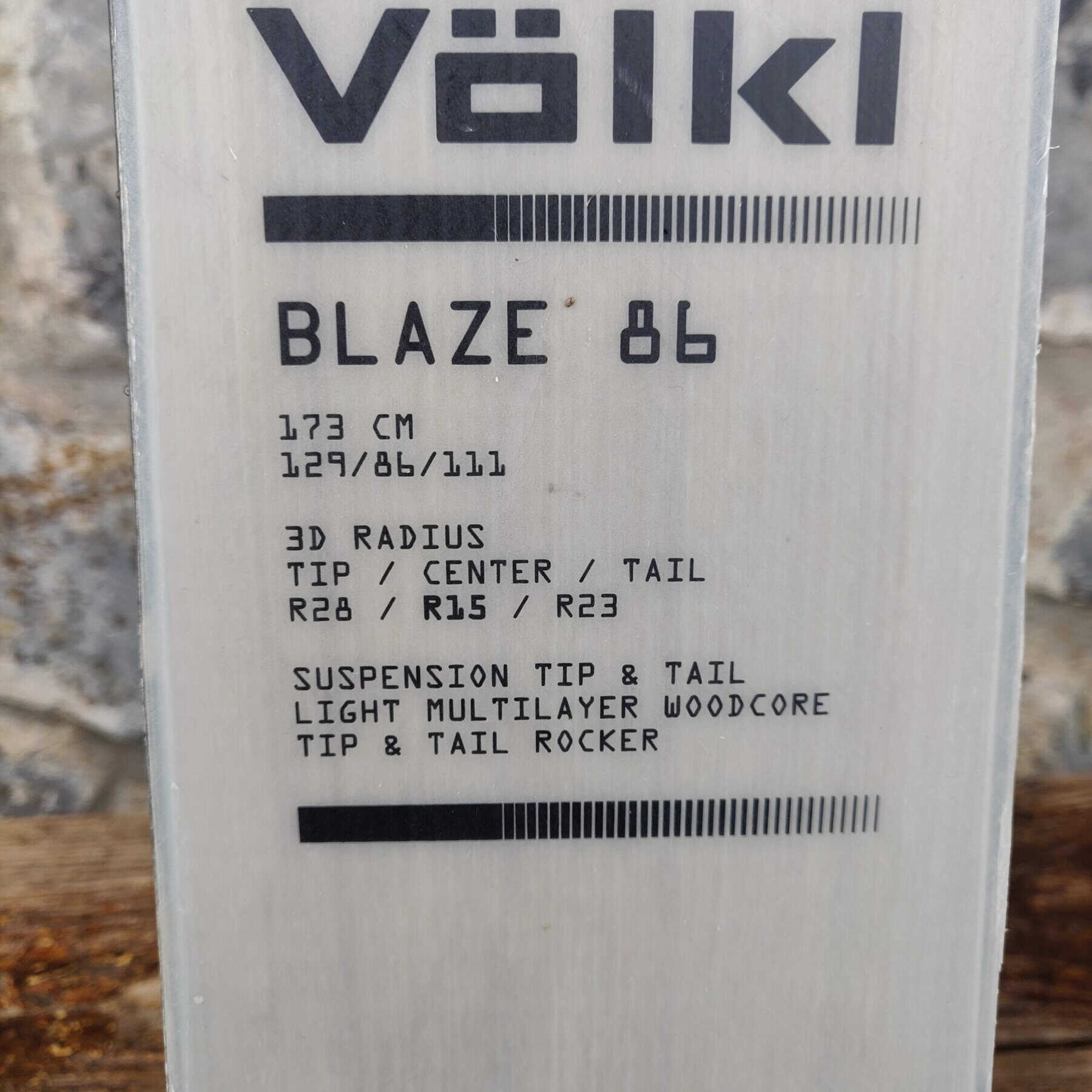 Völkl Blaze 86 specifiche prodotto