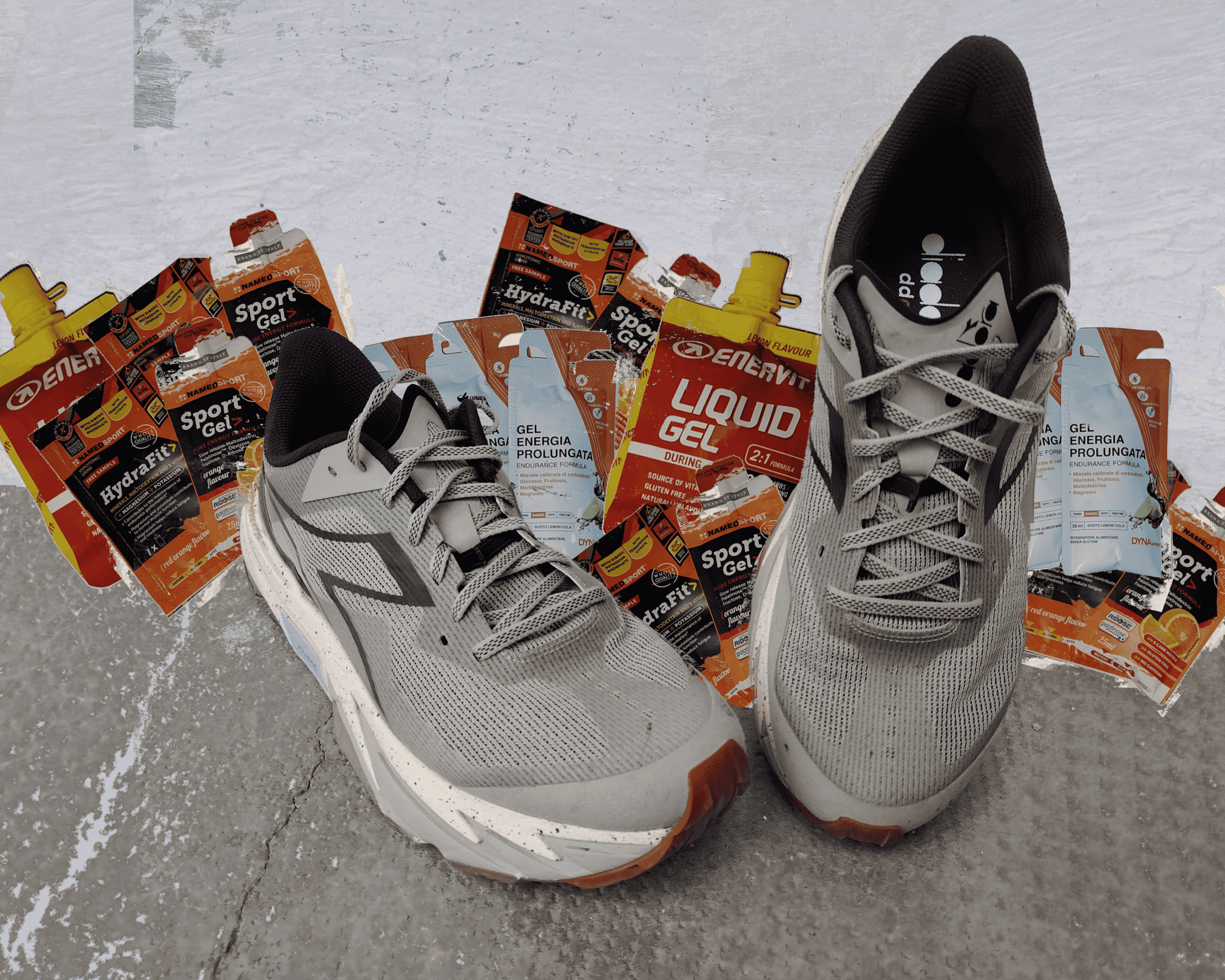 Scarpe e gel corsa