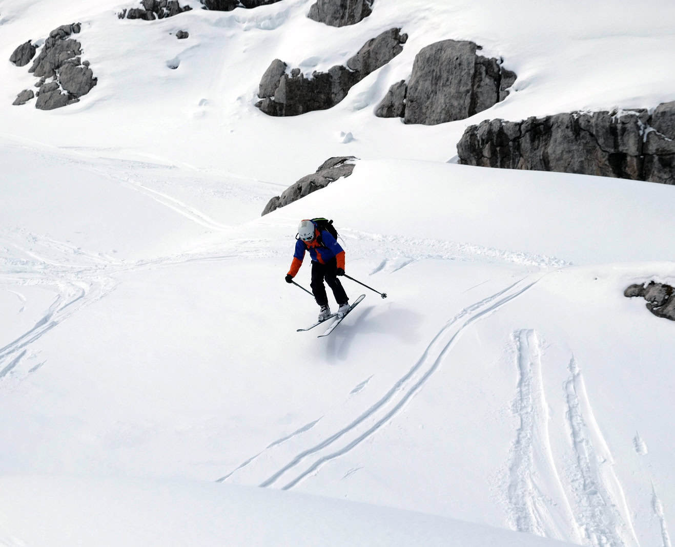Lo scarpone Quantum in azione al Grosté.