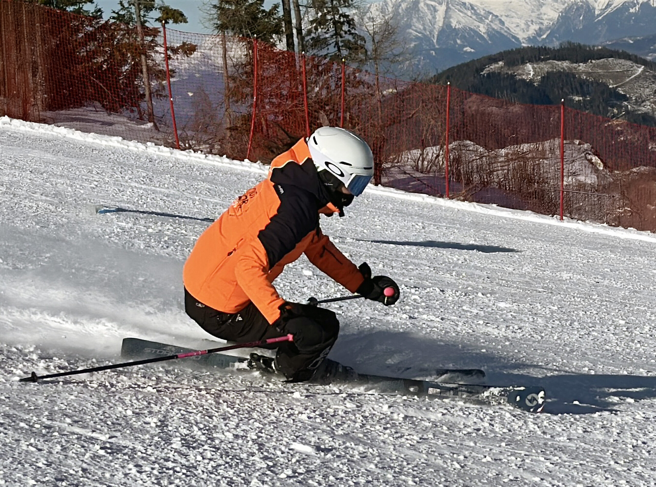 In azione sulla Prà di Tori di Carezza.