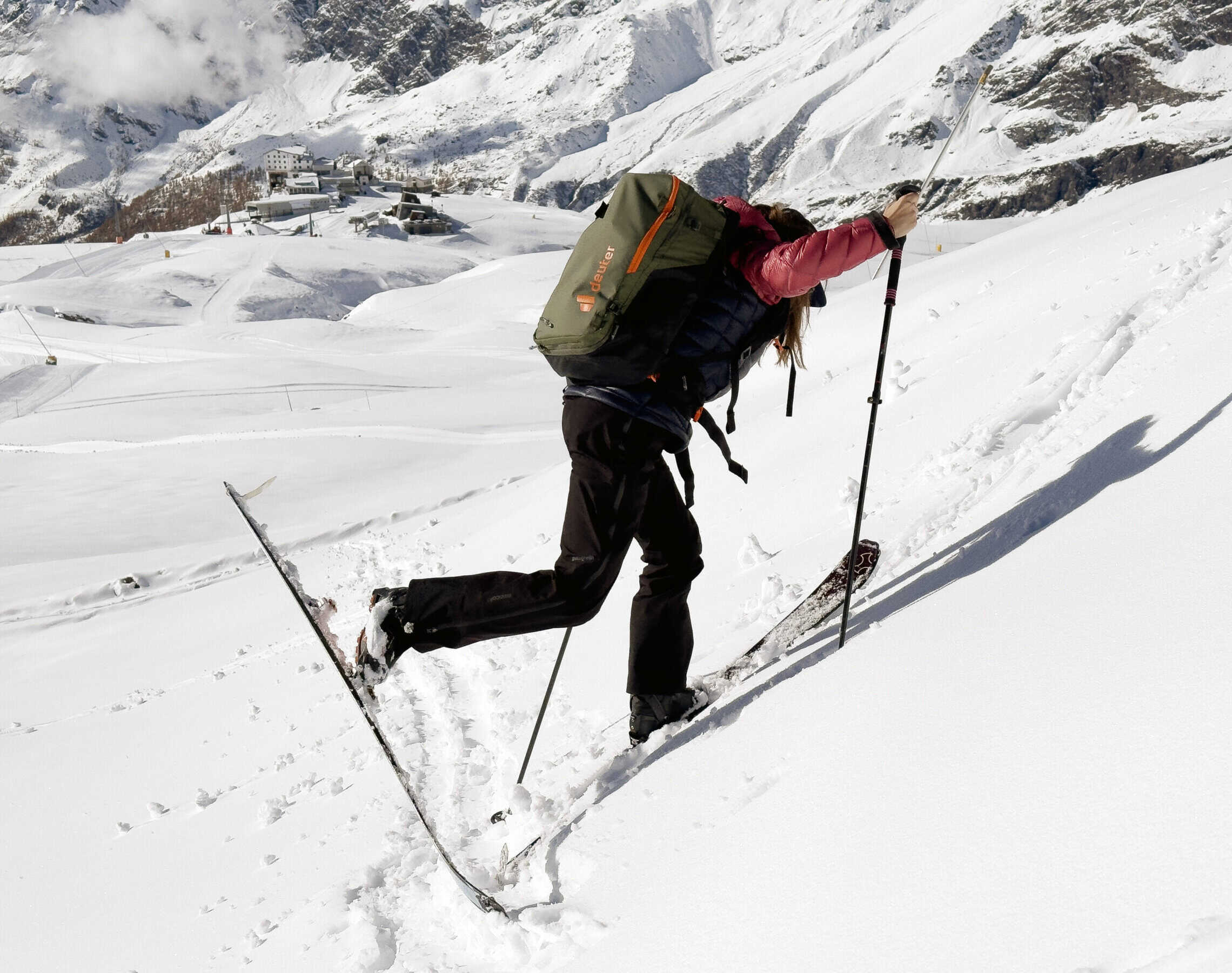 In salita lo zaino Deuter Alproof 32 ha dato prova di grande comfort e stabilità.