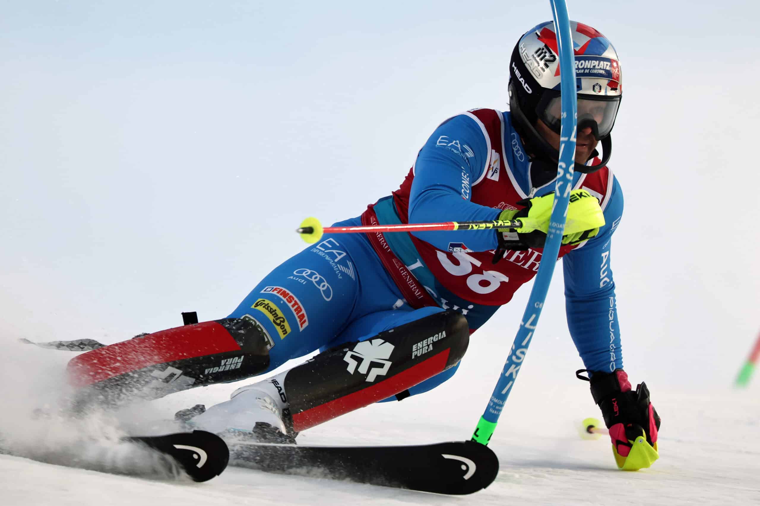 Tobias Kastlunger in azione a Levi. Photo: Marco Trovati/Pentaphoto