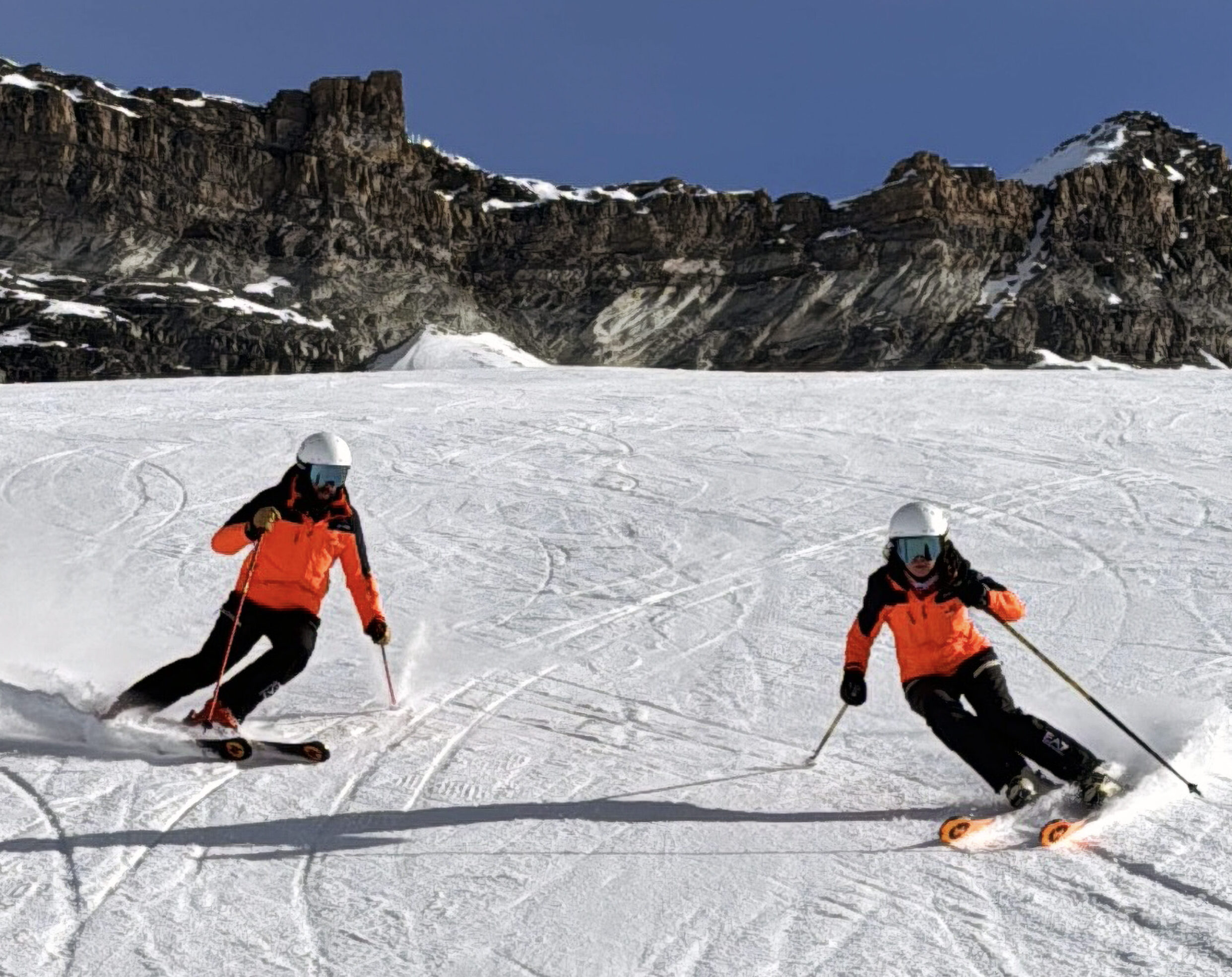 Sophie e Matthieu in azione con calze BV Sport Slide Elite.