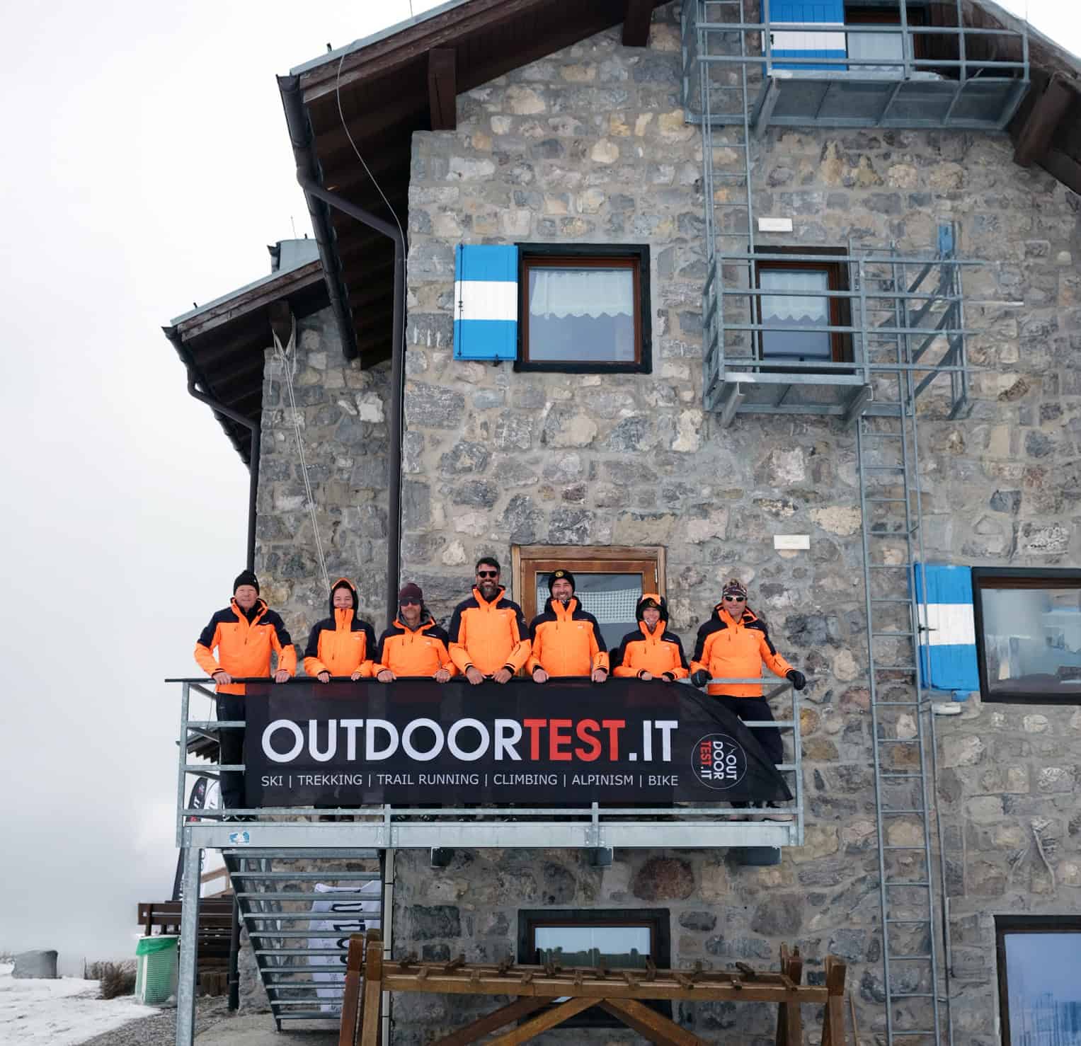 Il Tester Team di Madonna di Campiglio, al Rifugio Graffer.