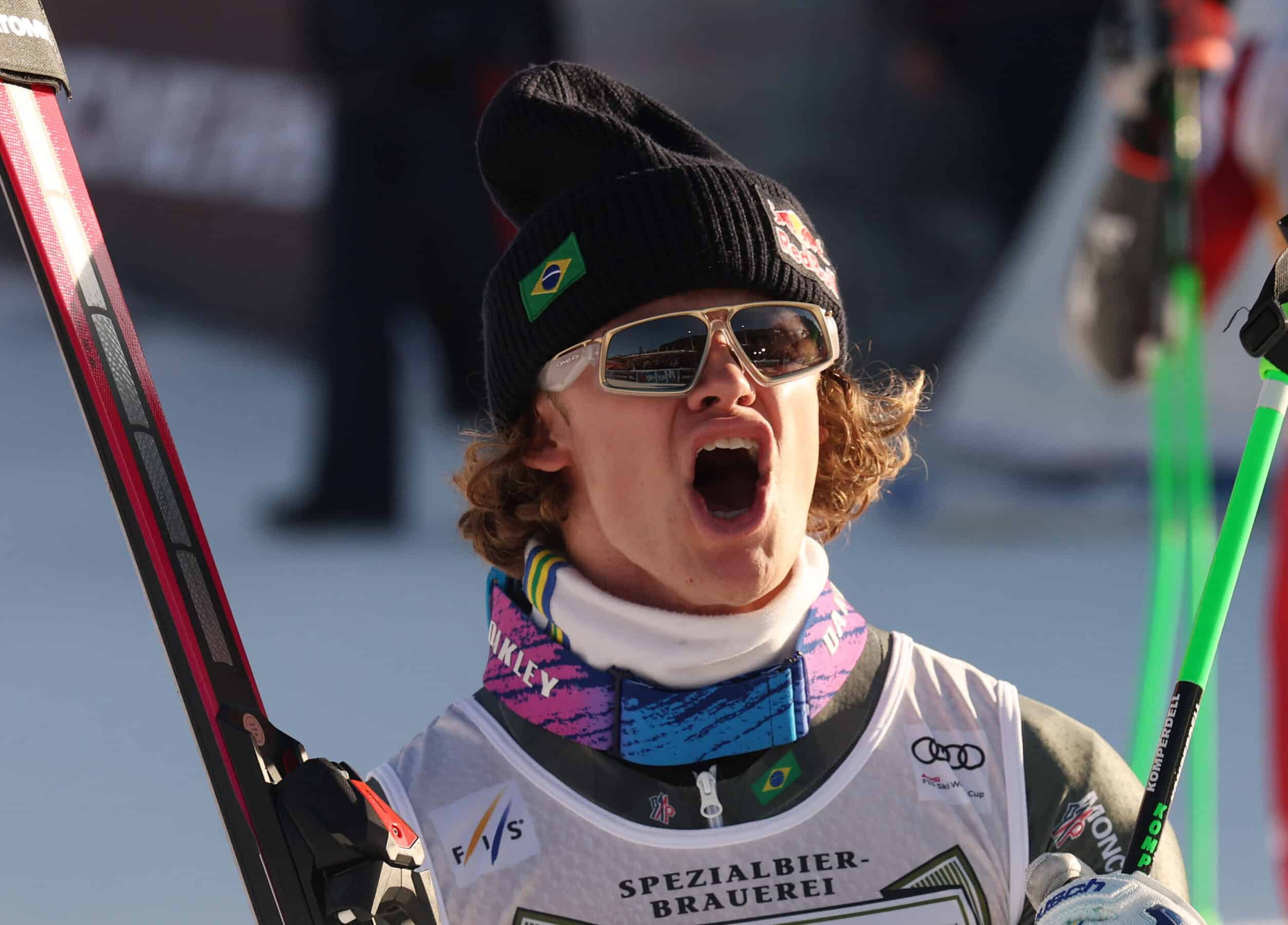 Lucas Pinheiro Braathen secondo in rimonta, photo /Alessandro Trovati/ Pentaphoto