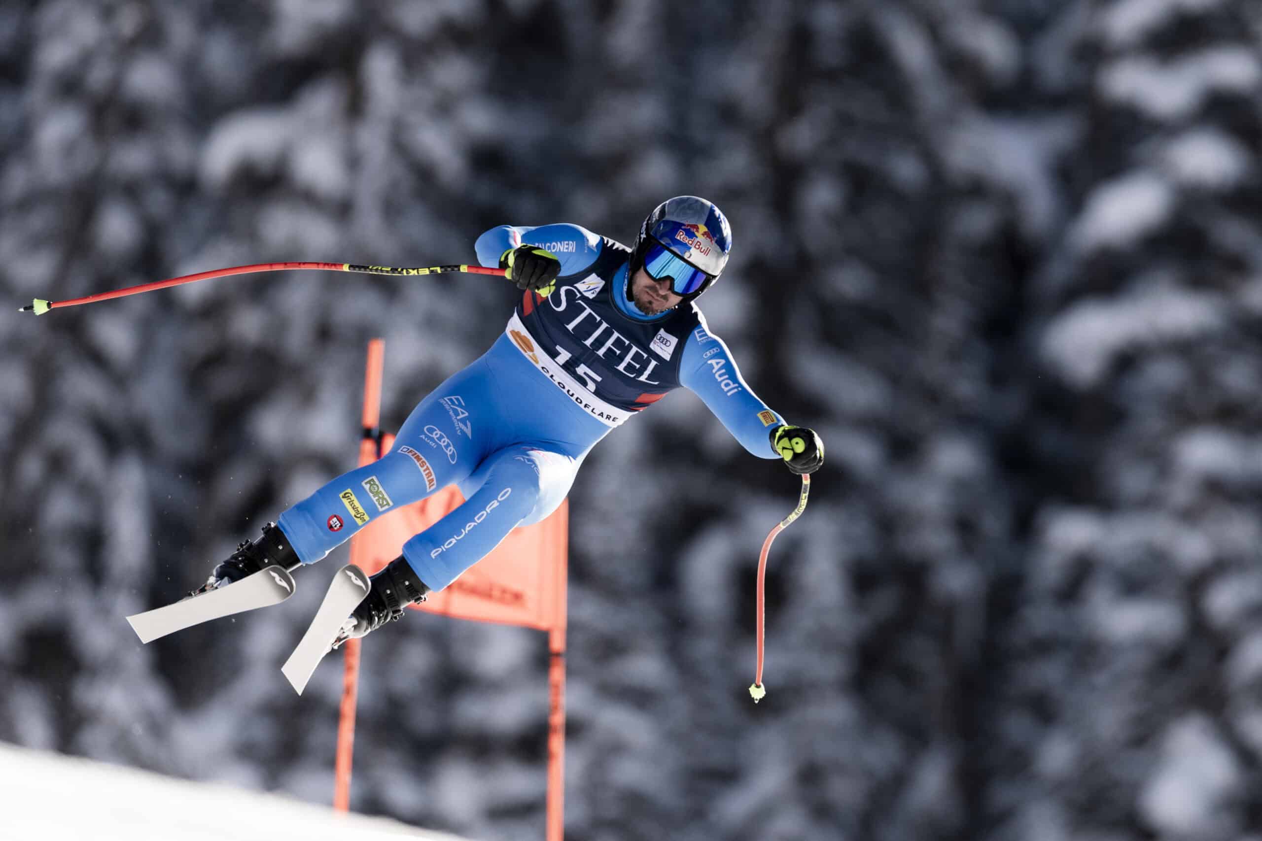 Dominik Paris sfodera gli artigli sulla Birds of Prey. Photo Gabriele Facciotti | Pentaphoto