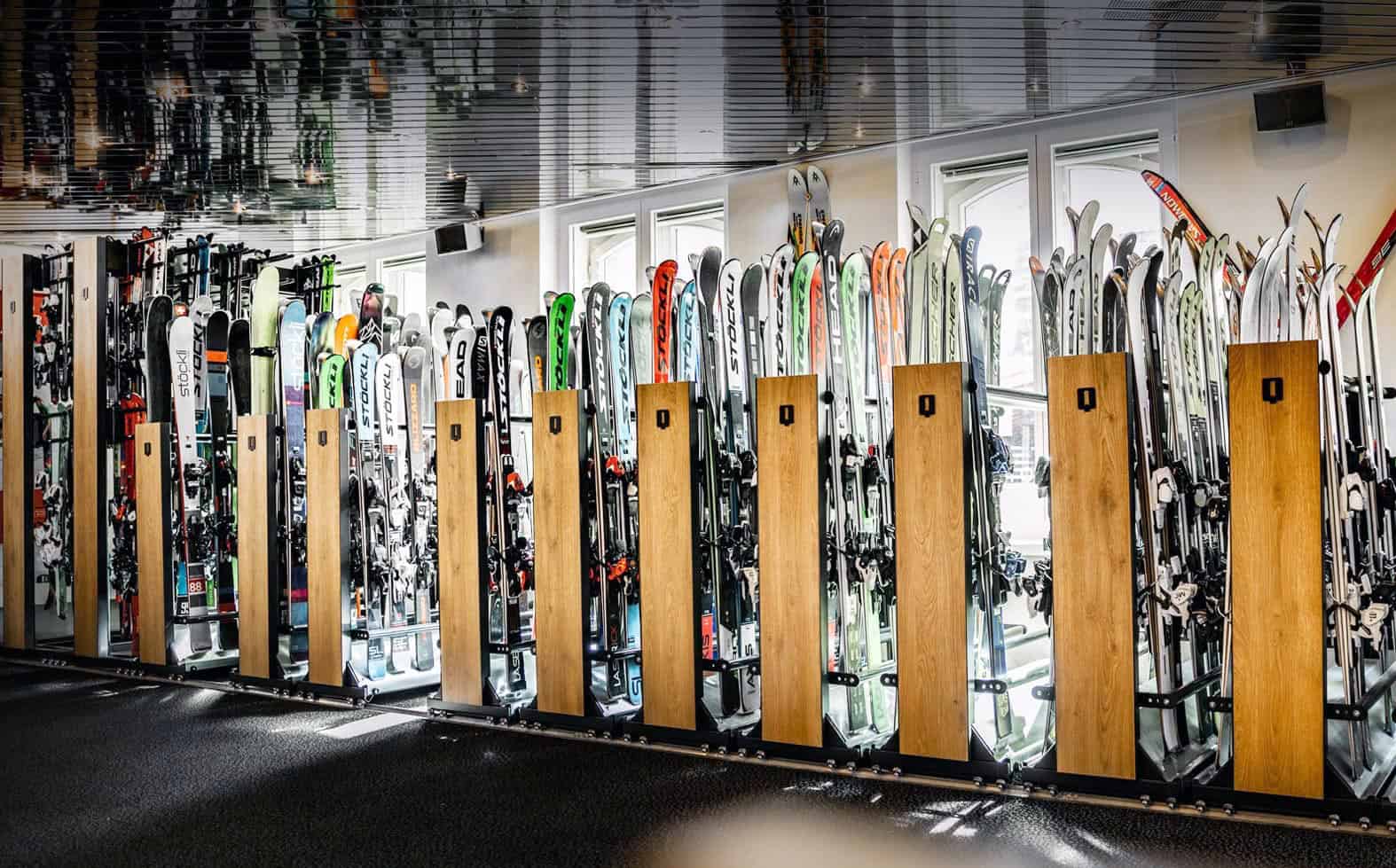 Rack portasci professionali. Ph: Reichmann