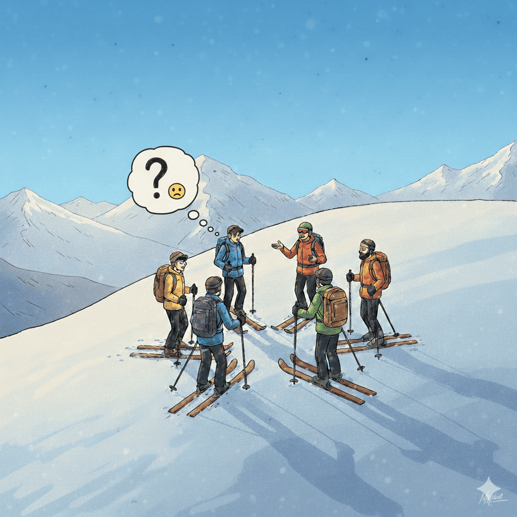 Lo yes man/woman difronte al gruppo in silenzio