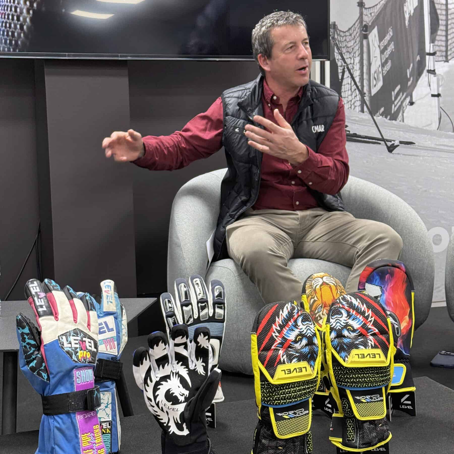 Davide Compagnoni, sales manager di Level Gloves, ex azzurro dello sci alpino.