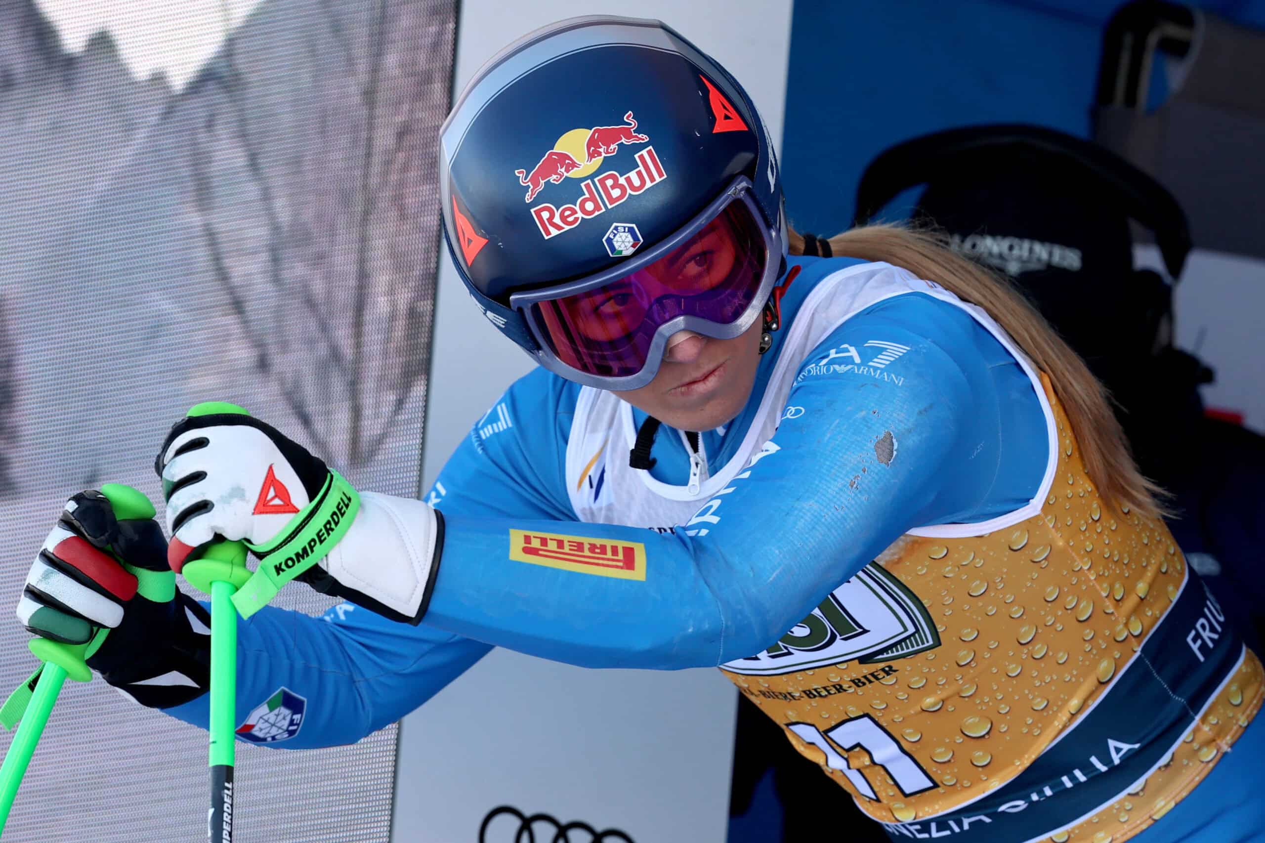 Sofia Goggia (ITA) tornata sul podio proprio al momento giusto.Photo: Marco Trovati /Pentaphoto