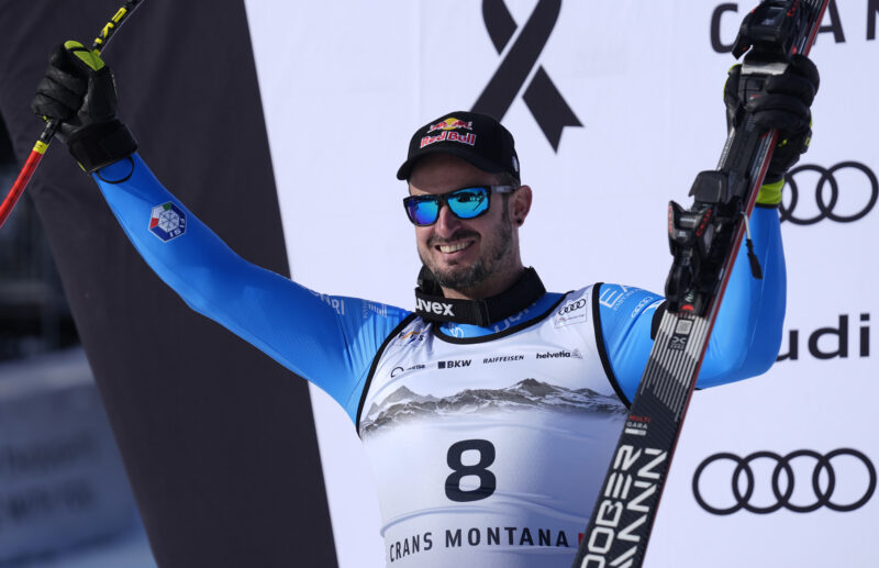 Dominik Paris (ITA), sul podio e pronto per la Stelvio di Bormio (Pentaphoto)