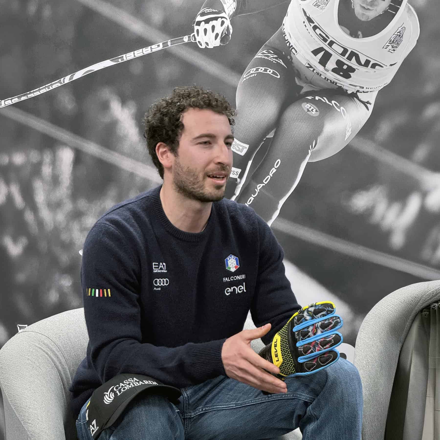 Pietro Zazzi, discesista azzurro di Bormio attualmente in recupero da infortunio.