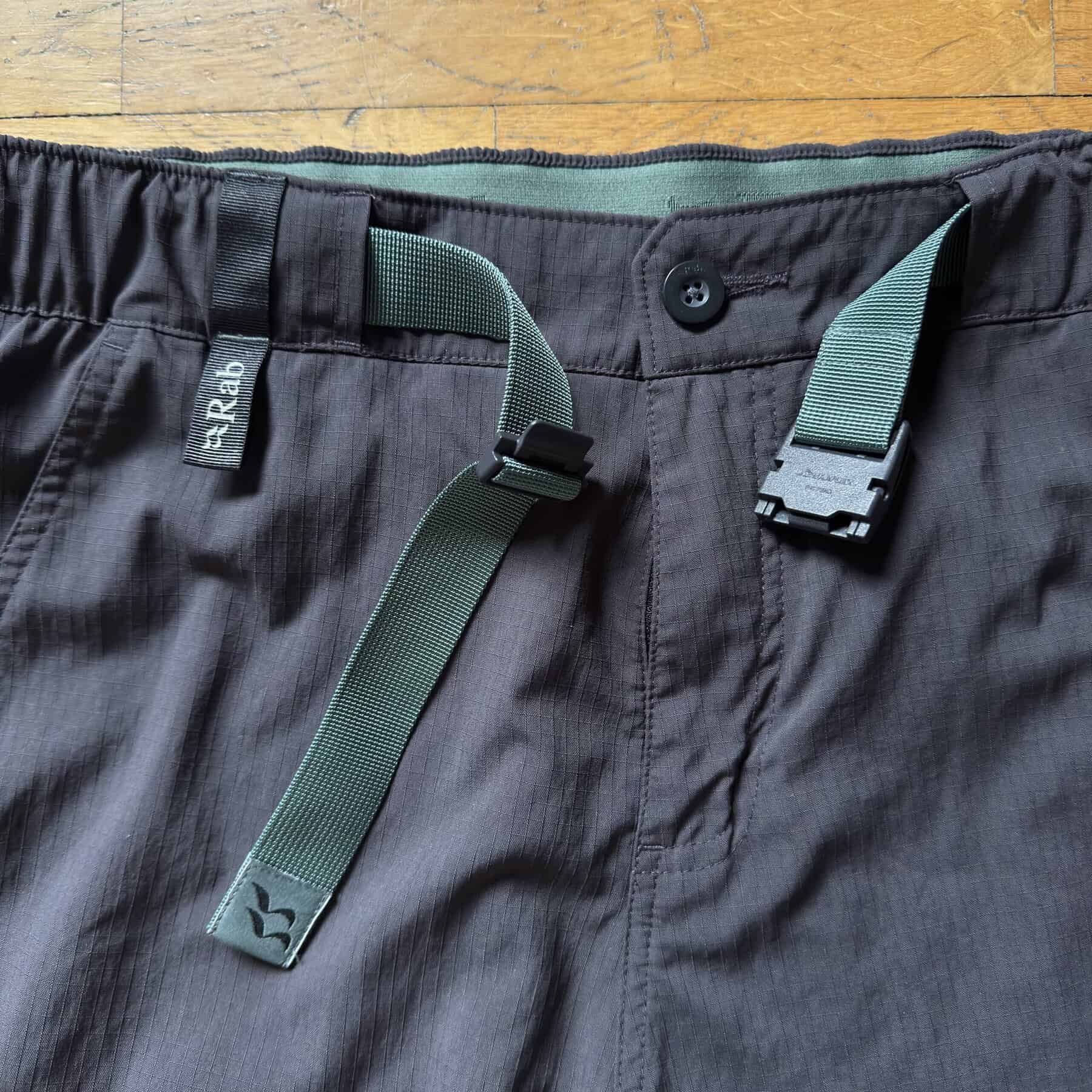 Rab Agden pants dettaglio della cintura