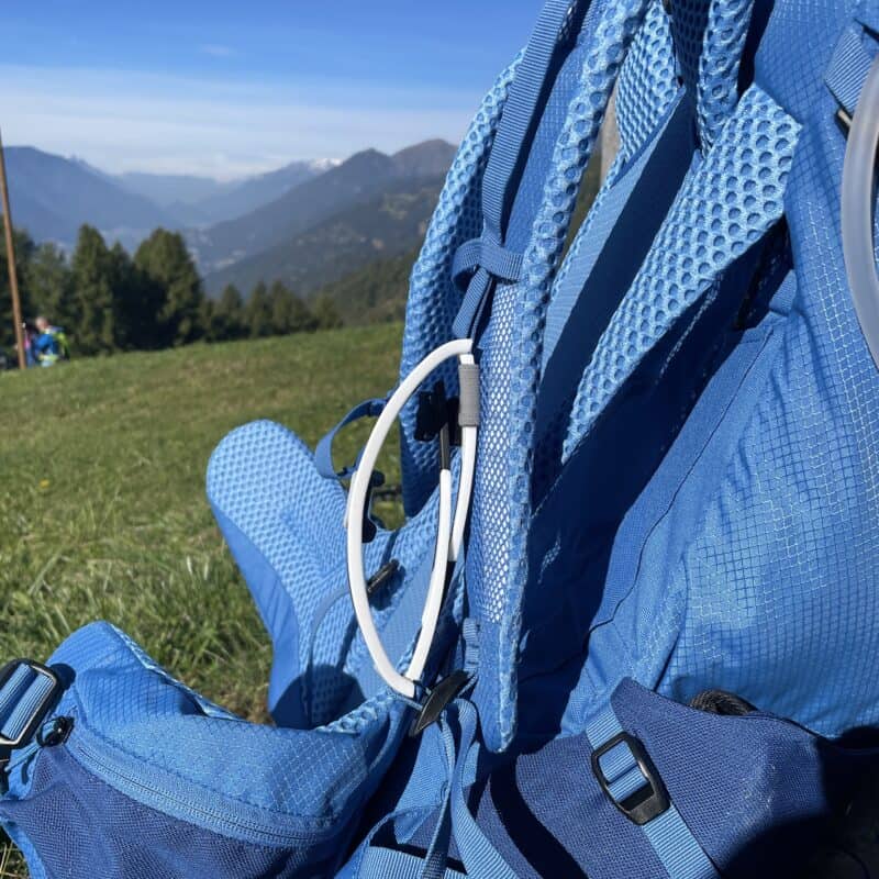 Deuter Futura 32 accessorio porta occhiali sullo spallaccio sinistro