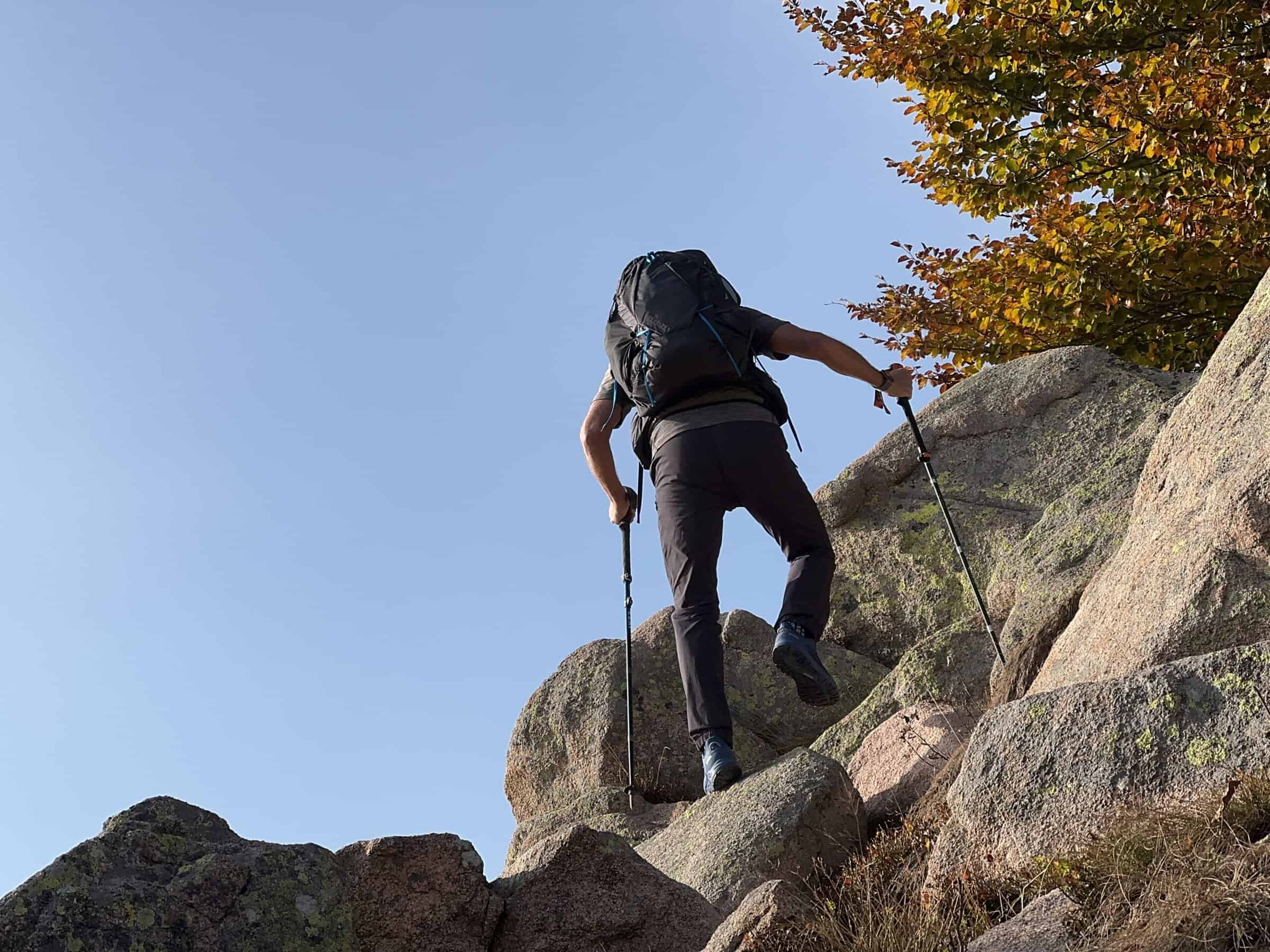 Gregory Focal 48 test su massi granitici Mottarone terreno tecnico