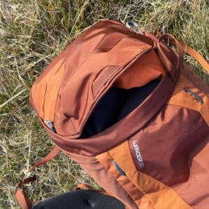 Gregory Wander 30 tasca frontale aperta organizzazione interna vano principale