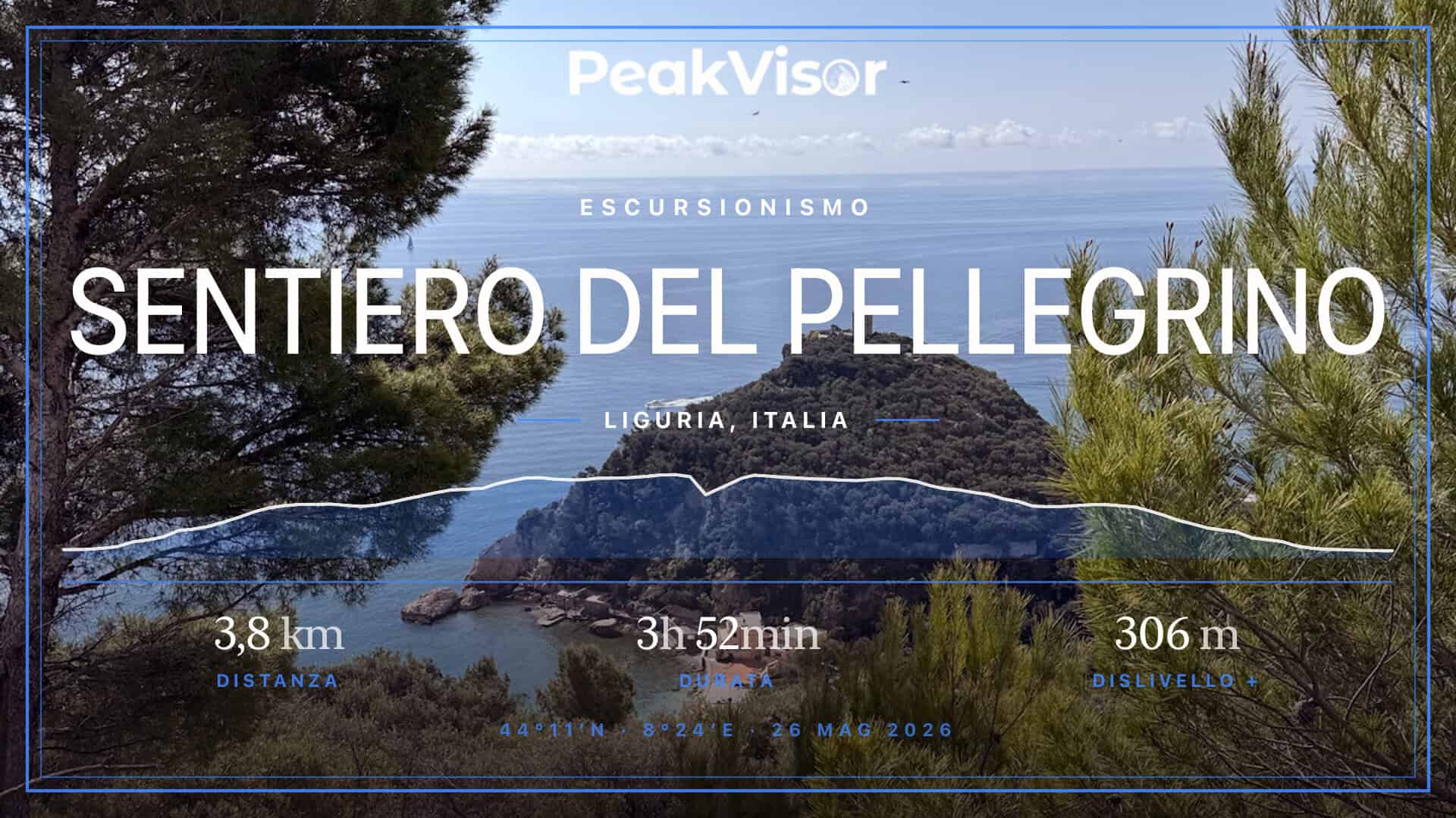 Una delle copertine che si possono creare con l'app PeakVisor, per archiviare e condividere i propri percorsi.